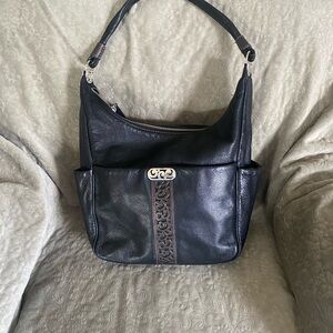 Elegant Black Leather Shoulder Bag